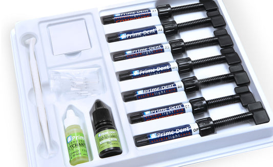 Prime-Dent Hybrid Composite 7 Syringe Kit with bonding and etchant